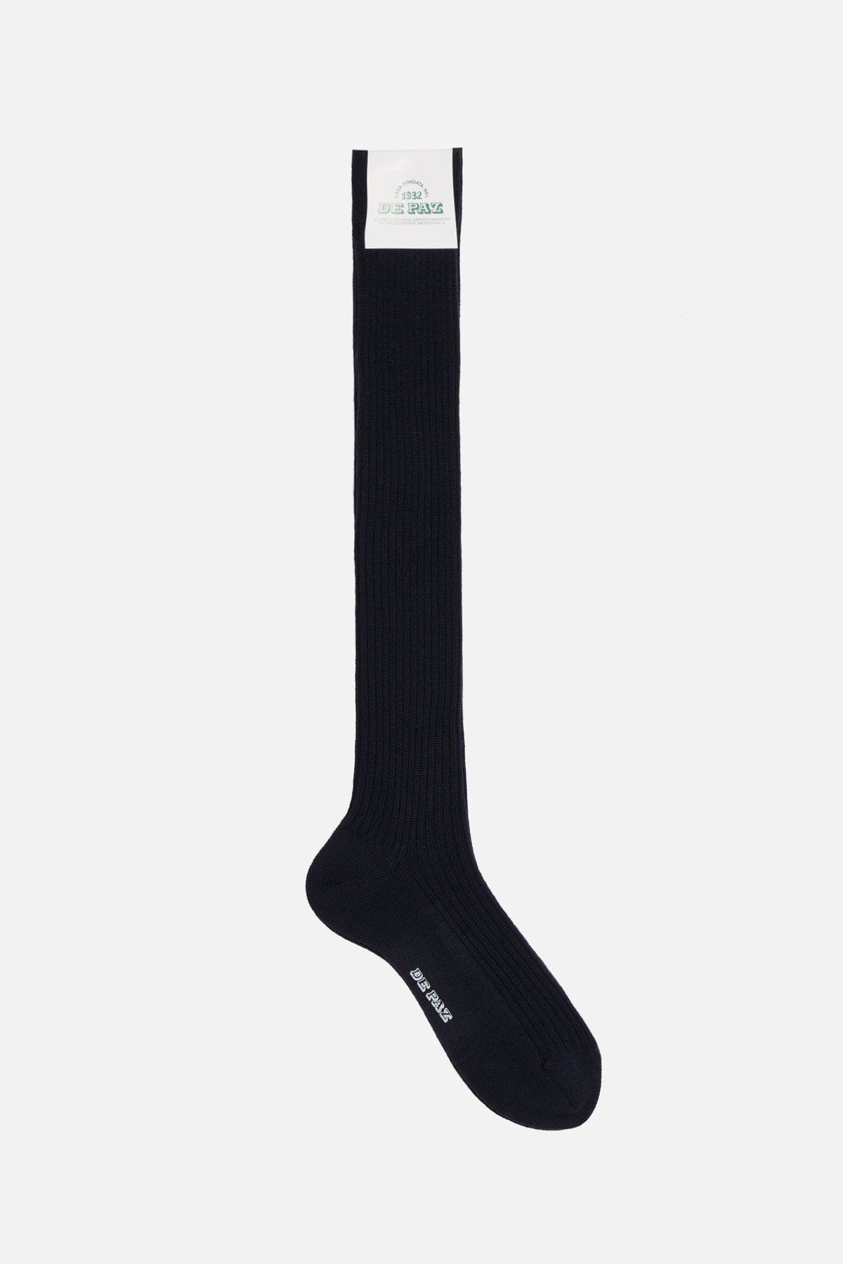 Calza Lana Lunga Costa Stretta Ble Navy Lady De Paz