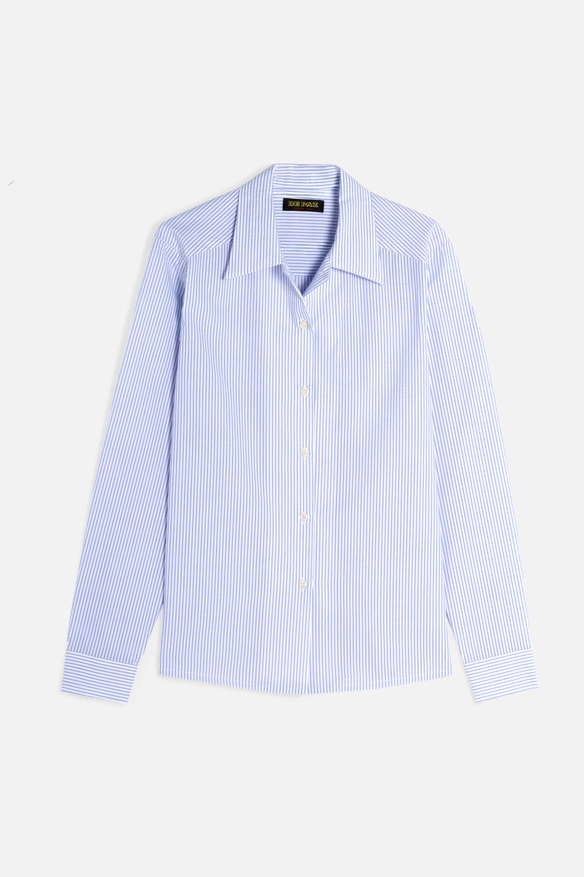 Camicia in cotone seersucker blu Lady De Paz
