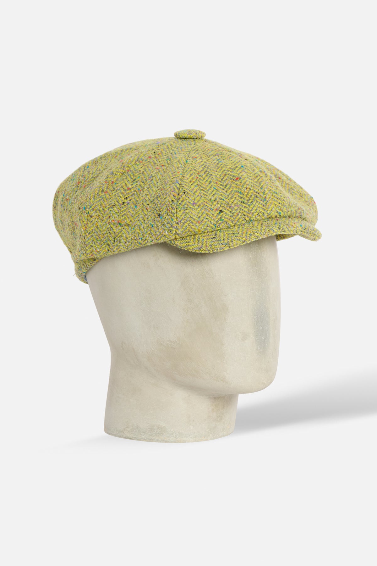 Cap 8 spicchi donegal tweed lime Lady De Paz
