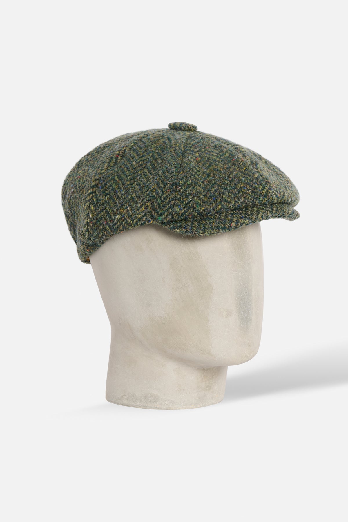 Cap Otto spicchi donegal tweed verde Lady De Paz