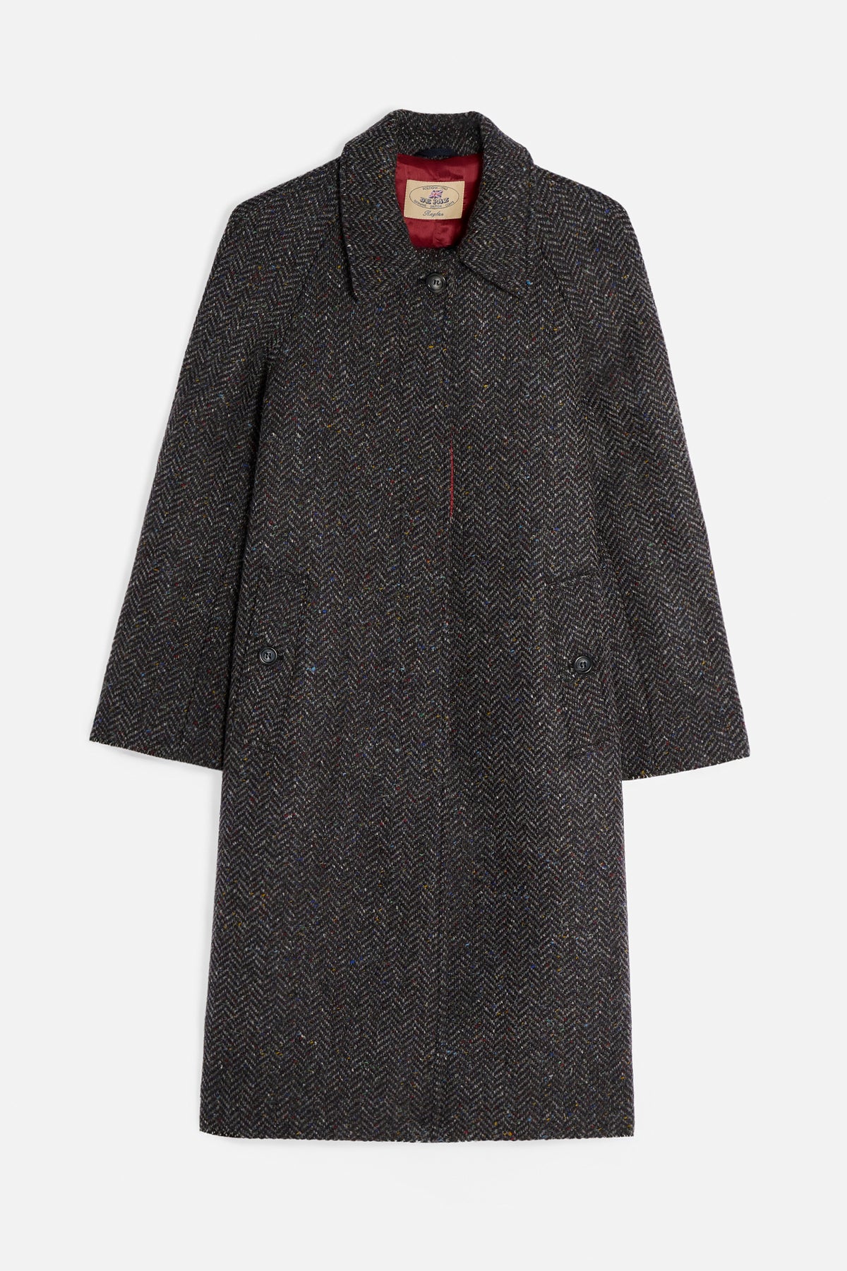 Cappotto Raglan Grigio Fronte Lady De Paz