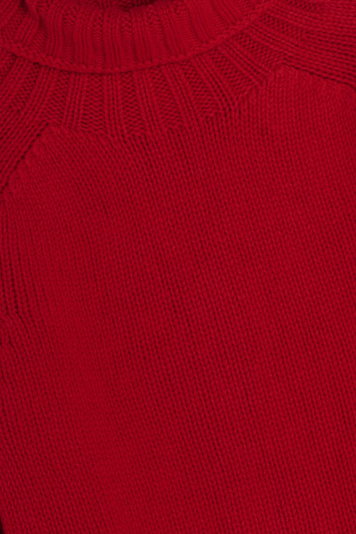 Collo alto lambswool rosso dettaglio Lady De Paz
