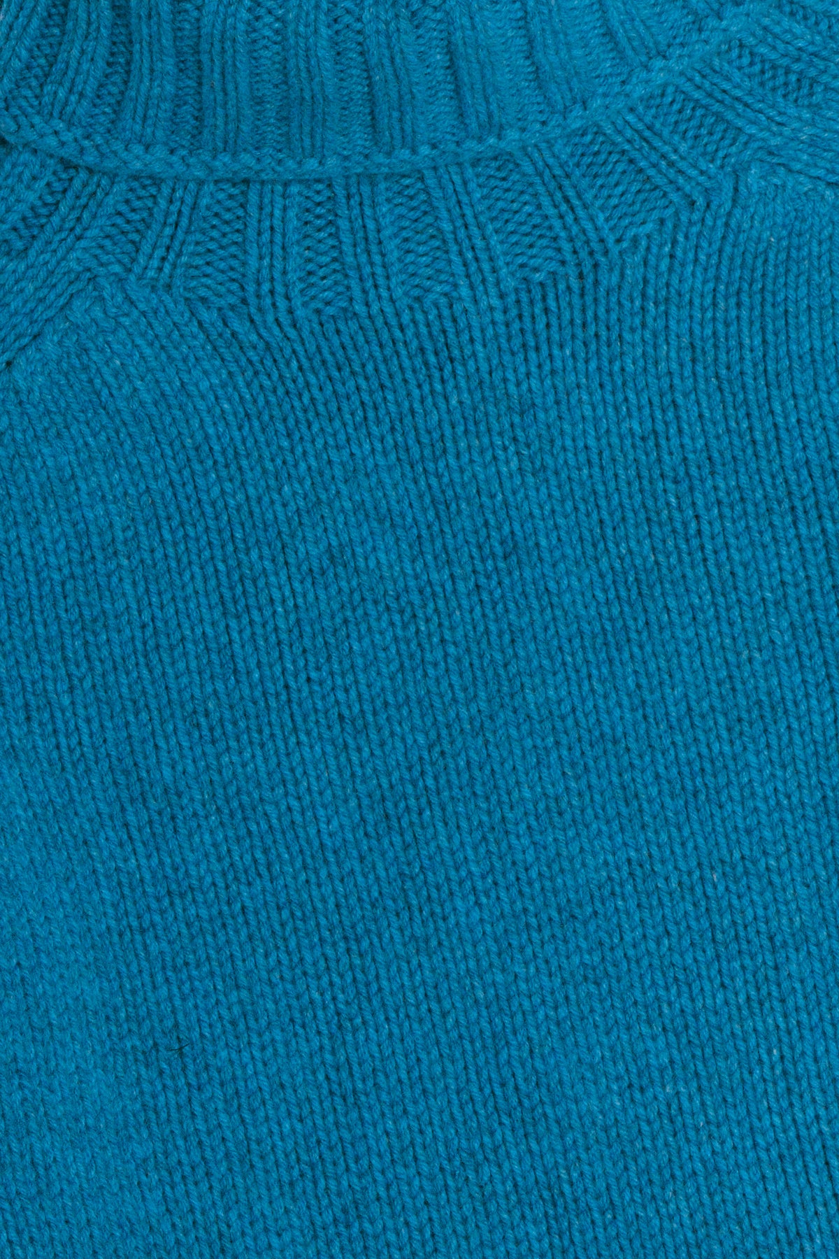 Collo alto lambswool turchese dettaglio Lady De Paz