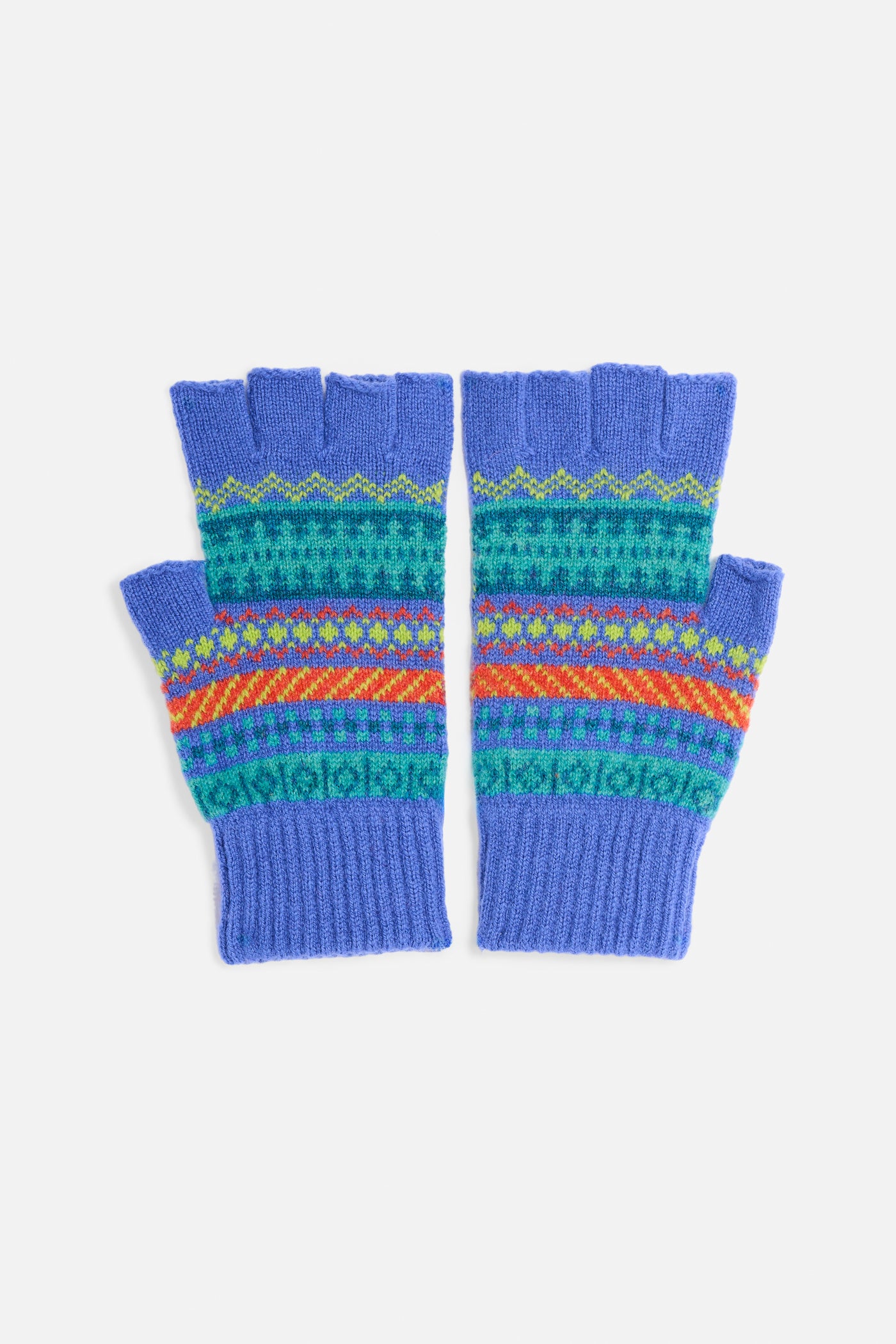 Guanti senza dita fair isle