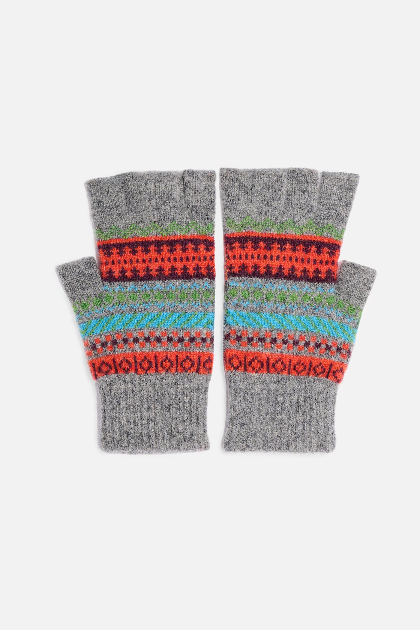 Guanti senza dita fair isle