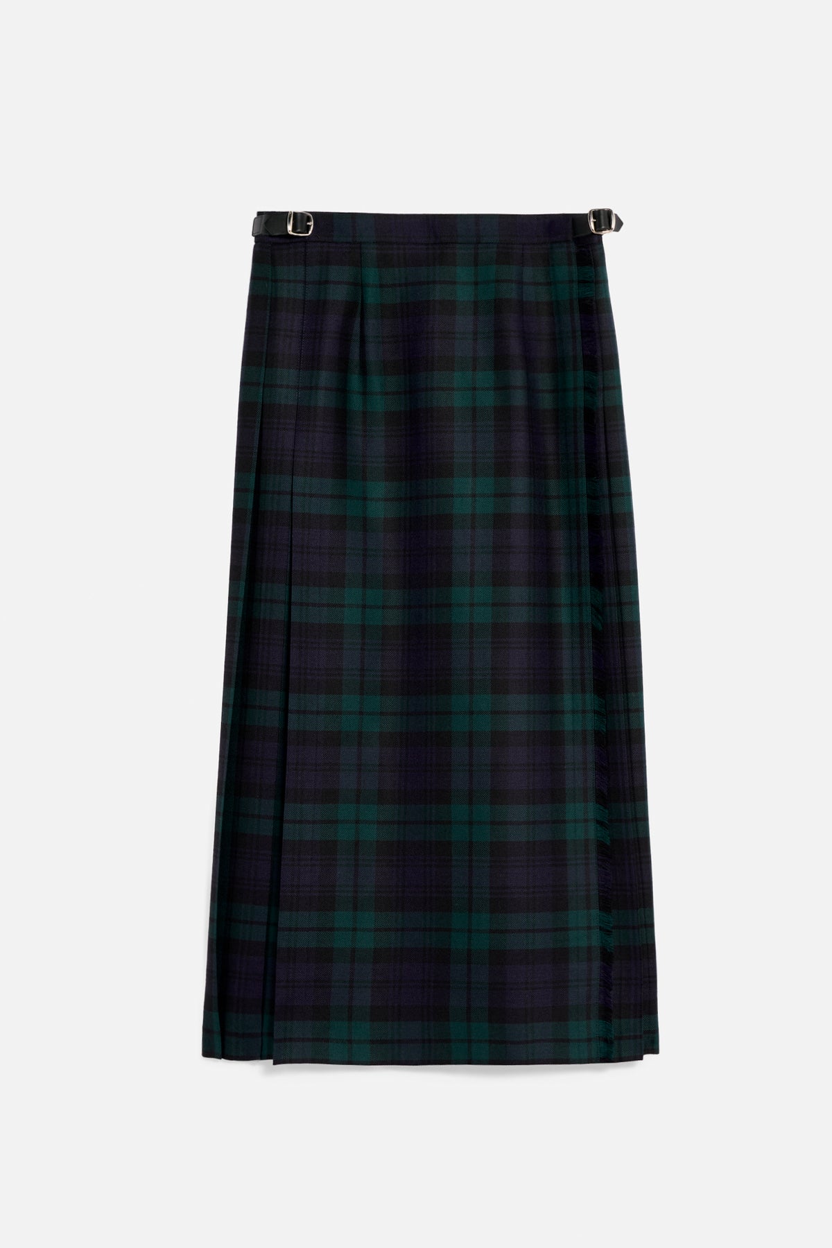 Kilt Lungo Lana Tartan Black Watch Lady De Paz