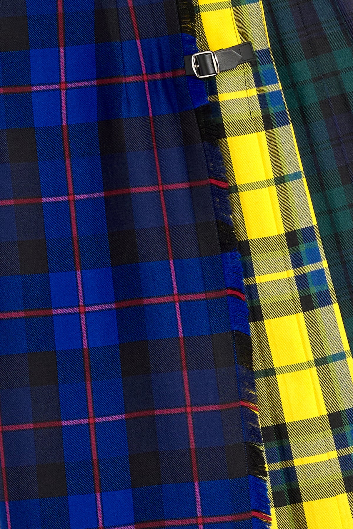Kilt lungo lana patchwork dettaglio Lady De Paz