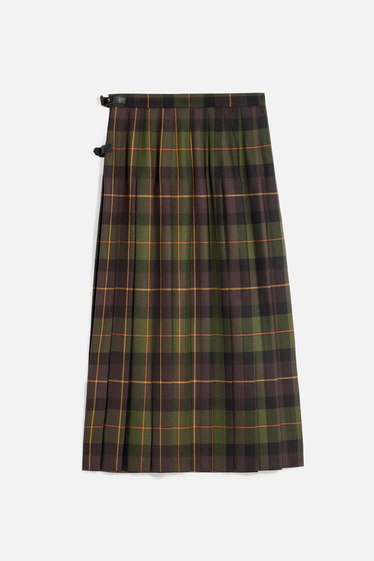 Kilt lungo lana verde retro Lady De Paz