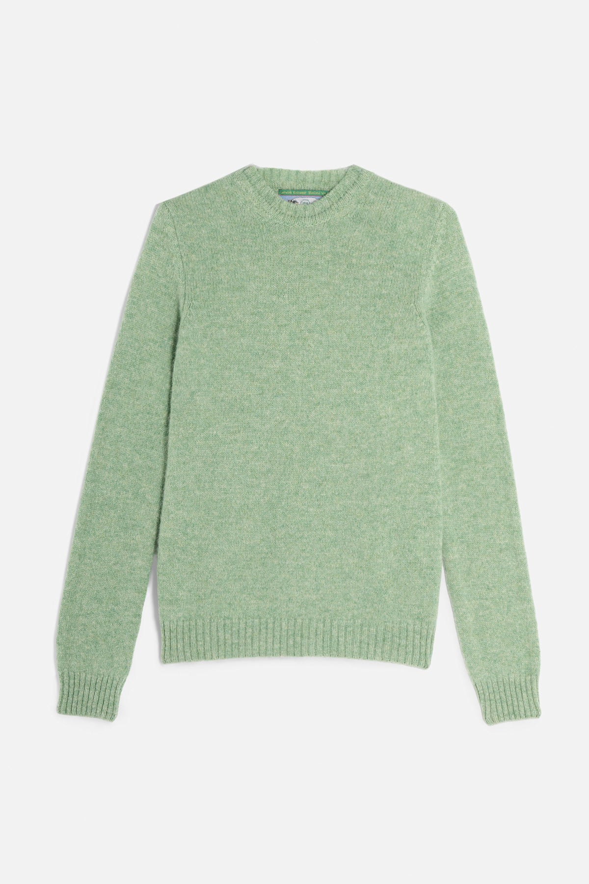 Maglione girocollo shetland verde pastello Lady De Paz