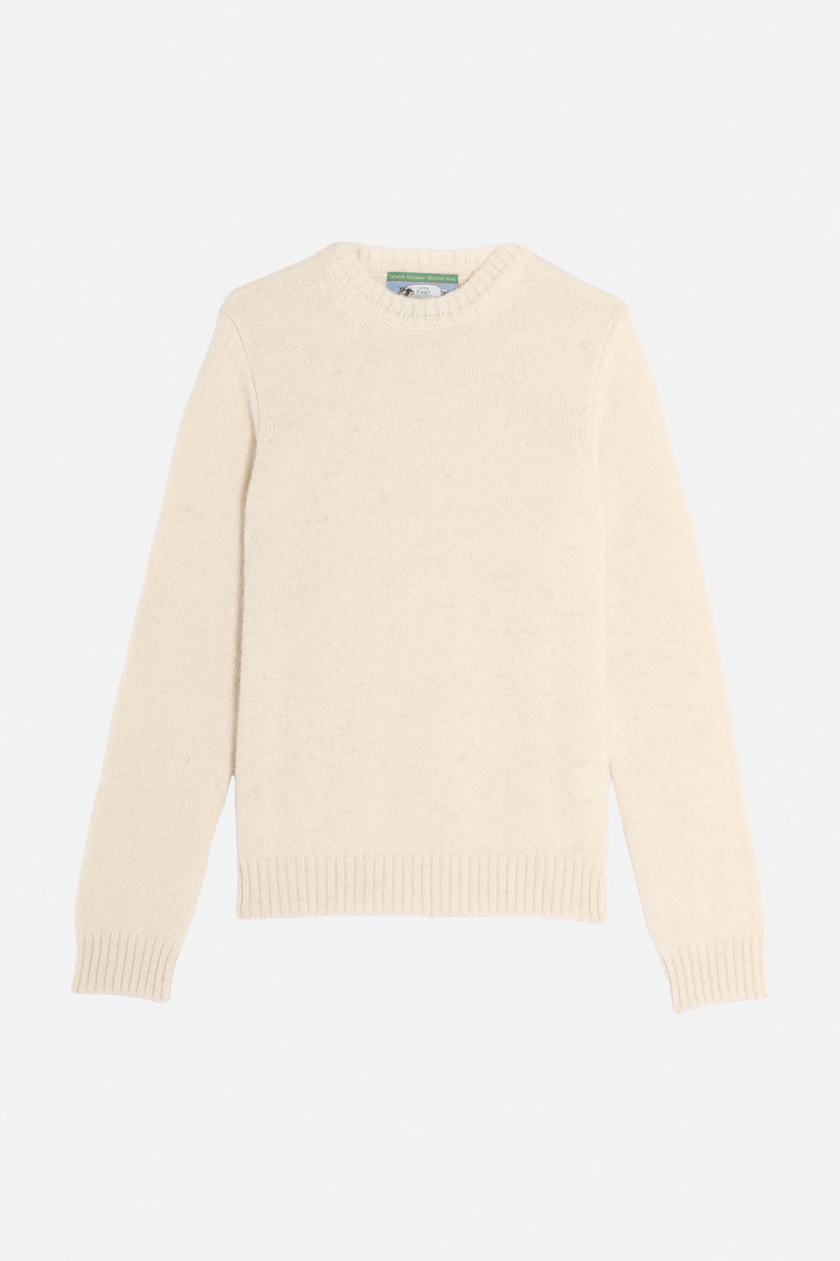 Maglione girocollo shetland bianco Lady De Paz