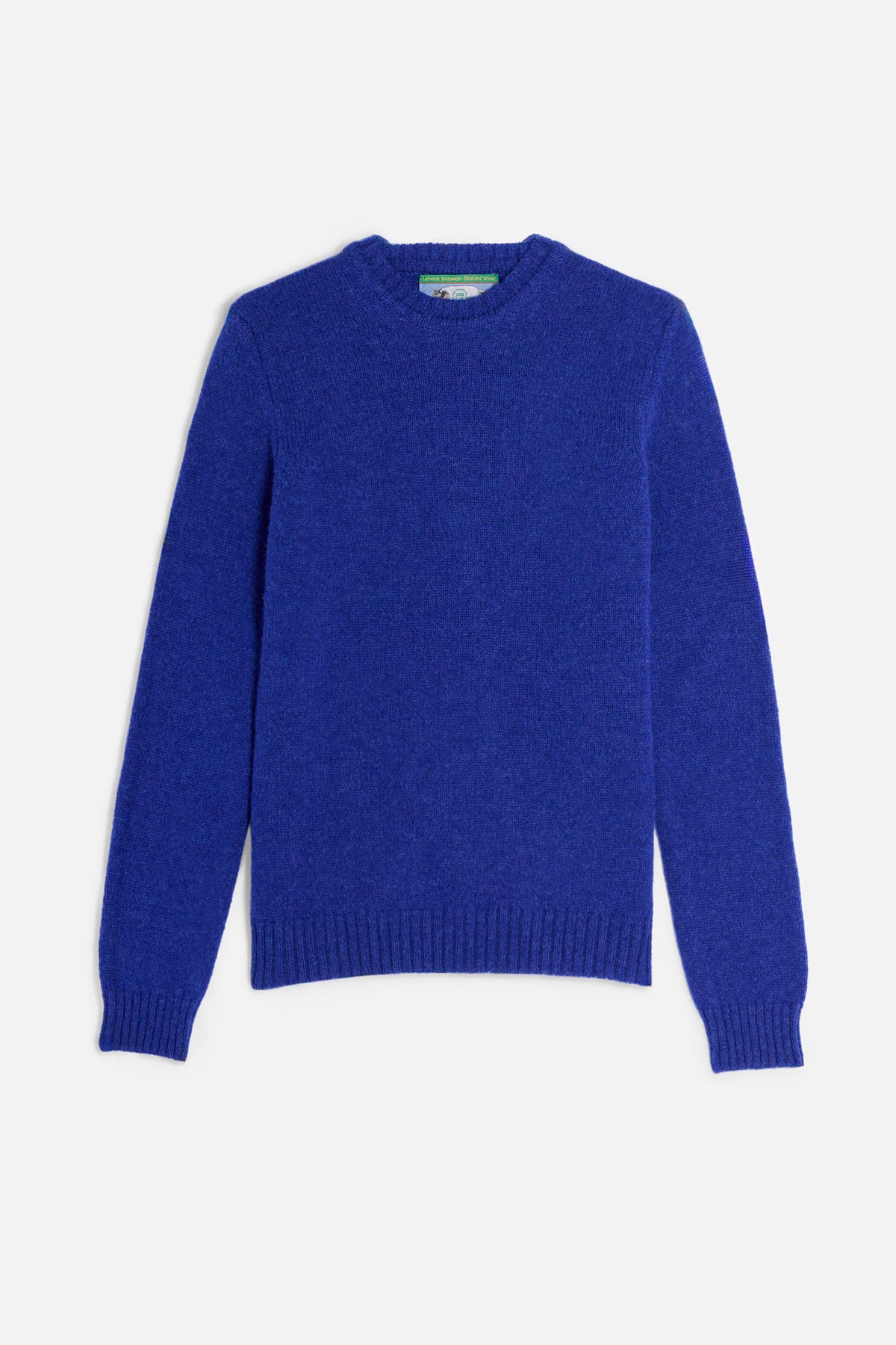 Maglione girocollo shetland blue royal Lady De Paz