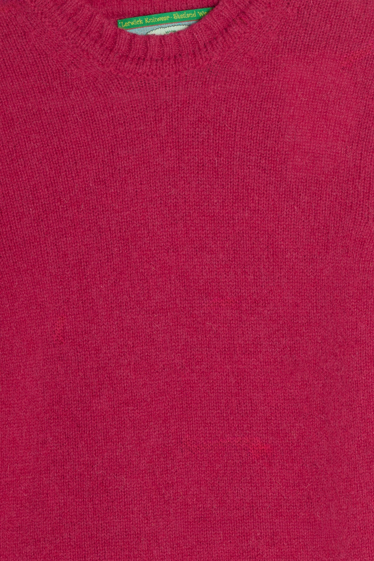 Maglione girocollo shetland rosso dettaglio Lady De Paz