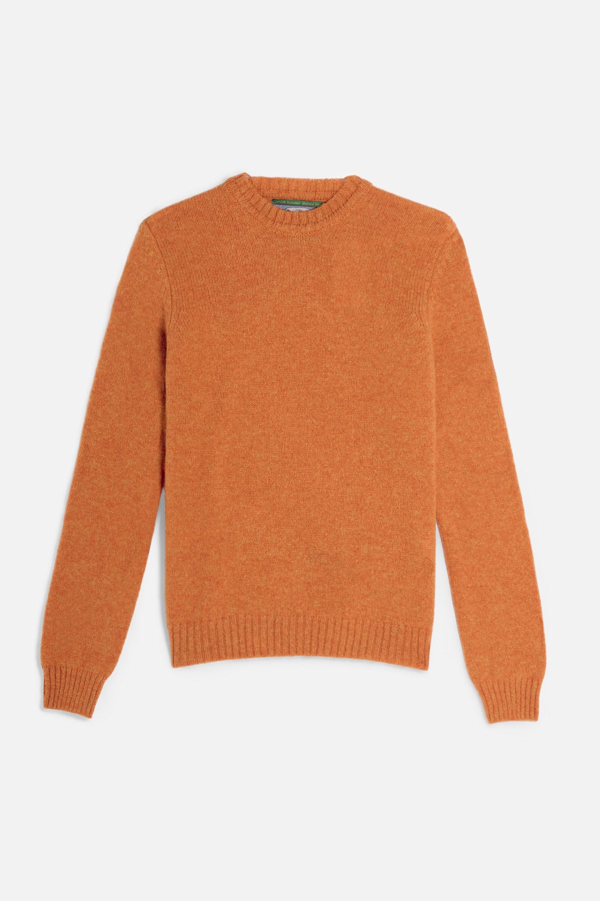 Maglione girocollo shetland arancione Lady De Paz