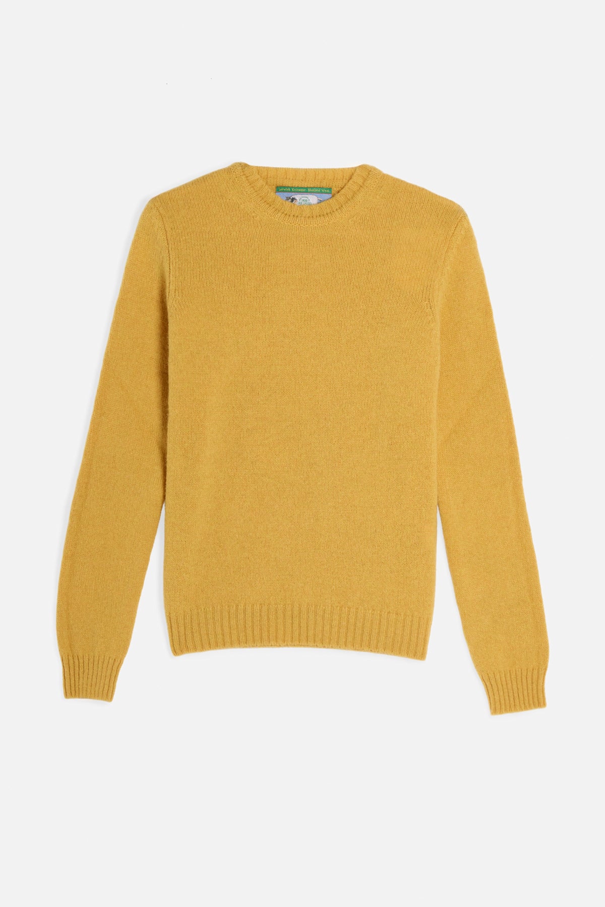 Maglione girocollo shetland giallo Lady De Paz
