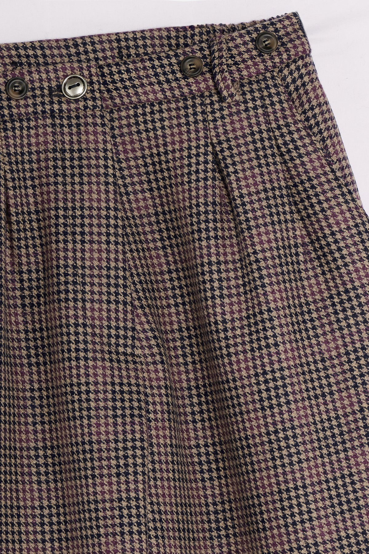 Pantalone John lana pied de poule dettaglio Lady De Paz