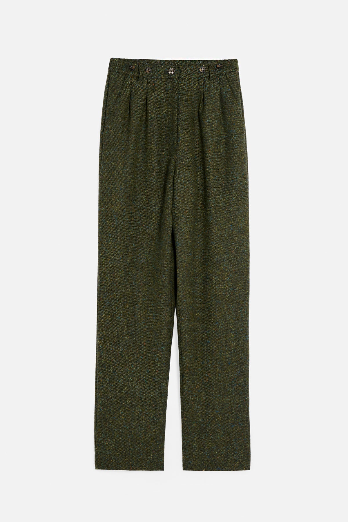 Pantalone john donegal tweed verde lady De Paz