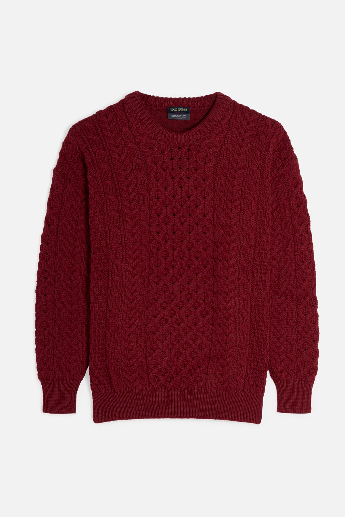 Aran Honeycomb rosso Lady De Paz