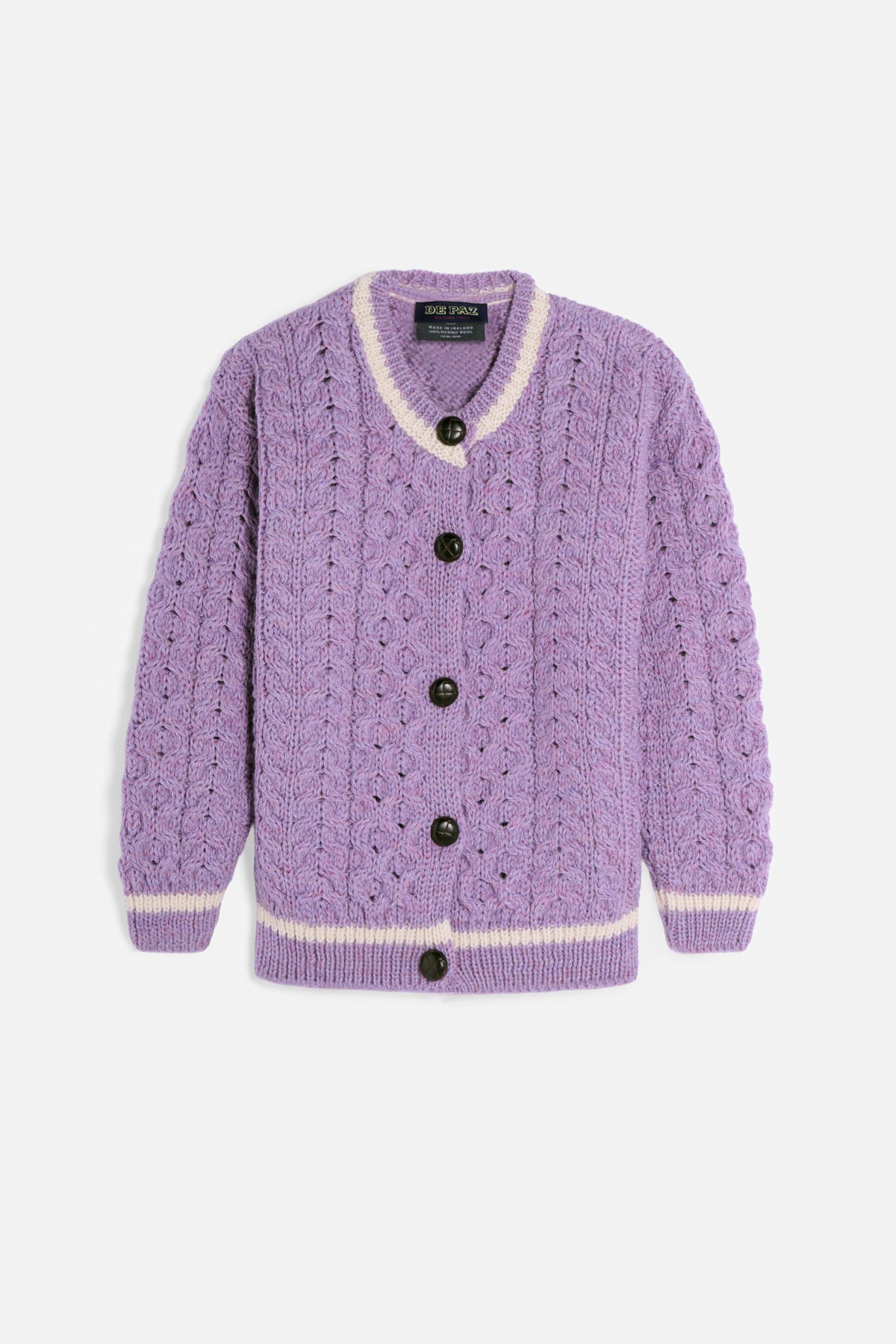 Baby cardigan Aran viola Lady De Paz