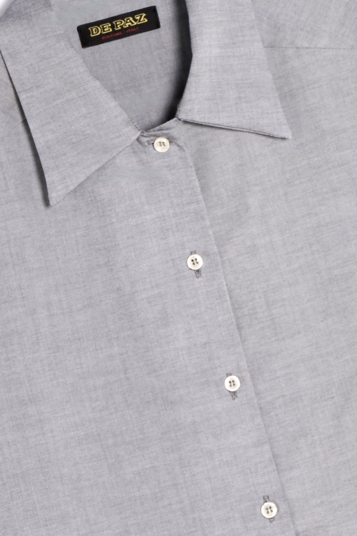 Camicia in cotone grigia dettaglio Lady De Paz