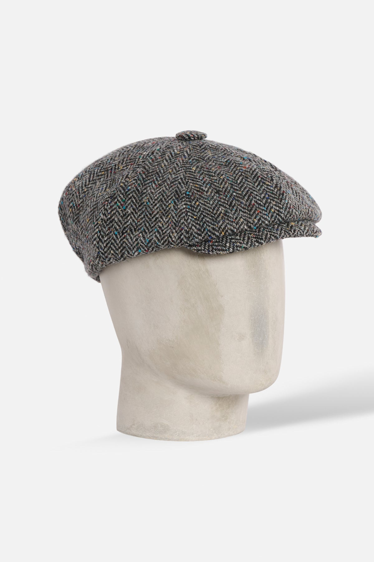 Cap Otto spicchi donegal tweed grigio Lady De Paz
