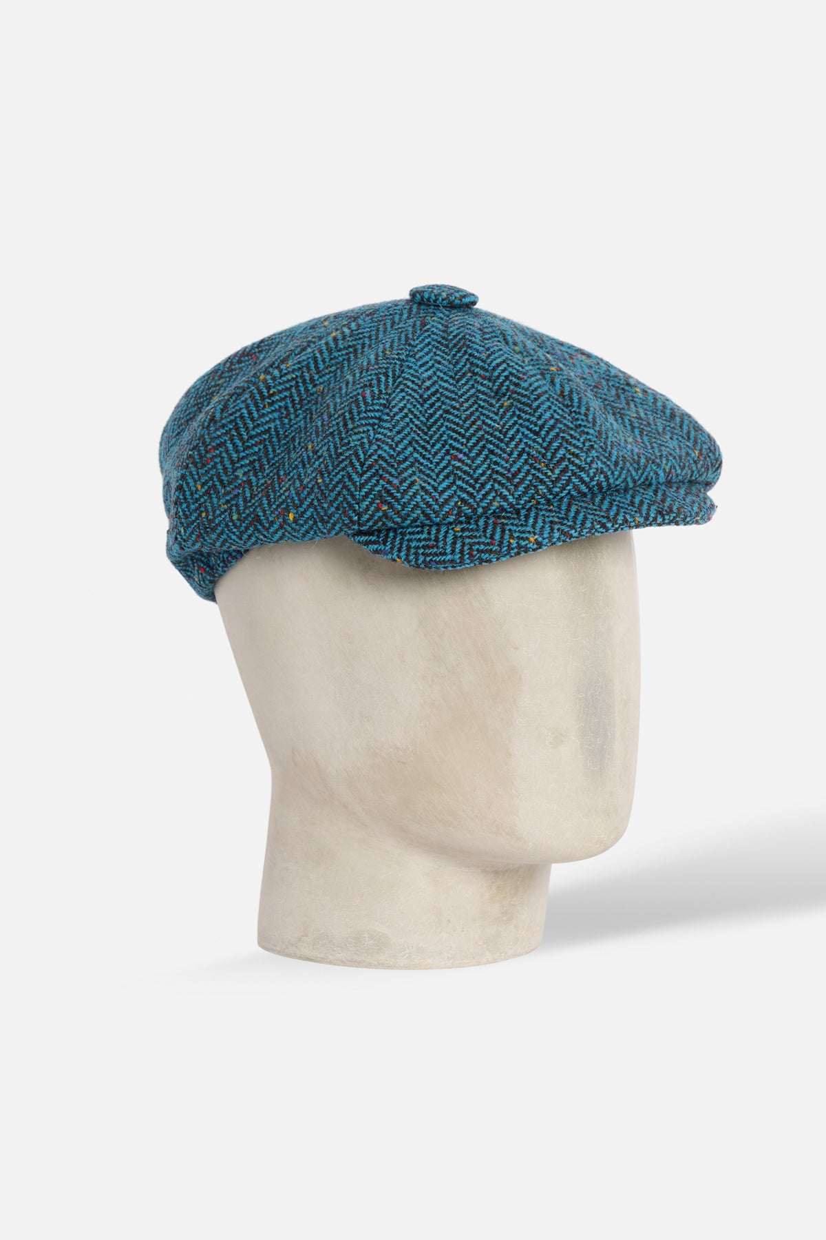 Cap Otto spicchi donegal tweed turchese Lady de Paz