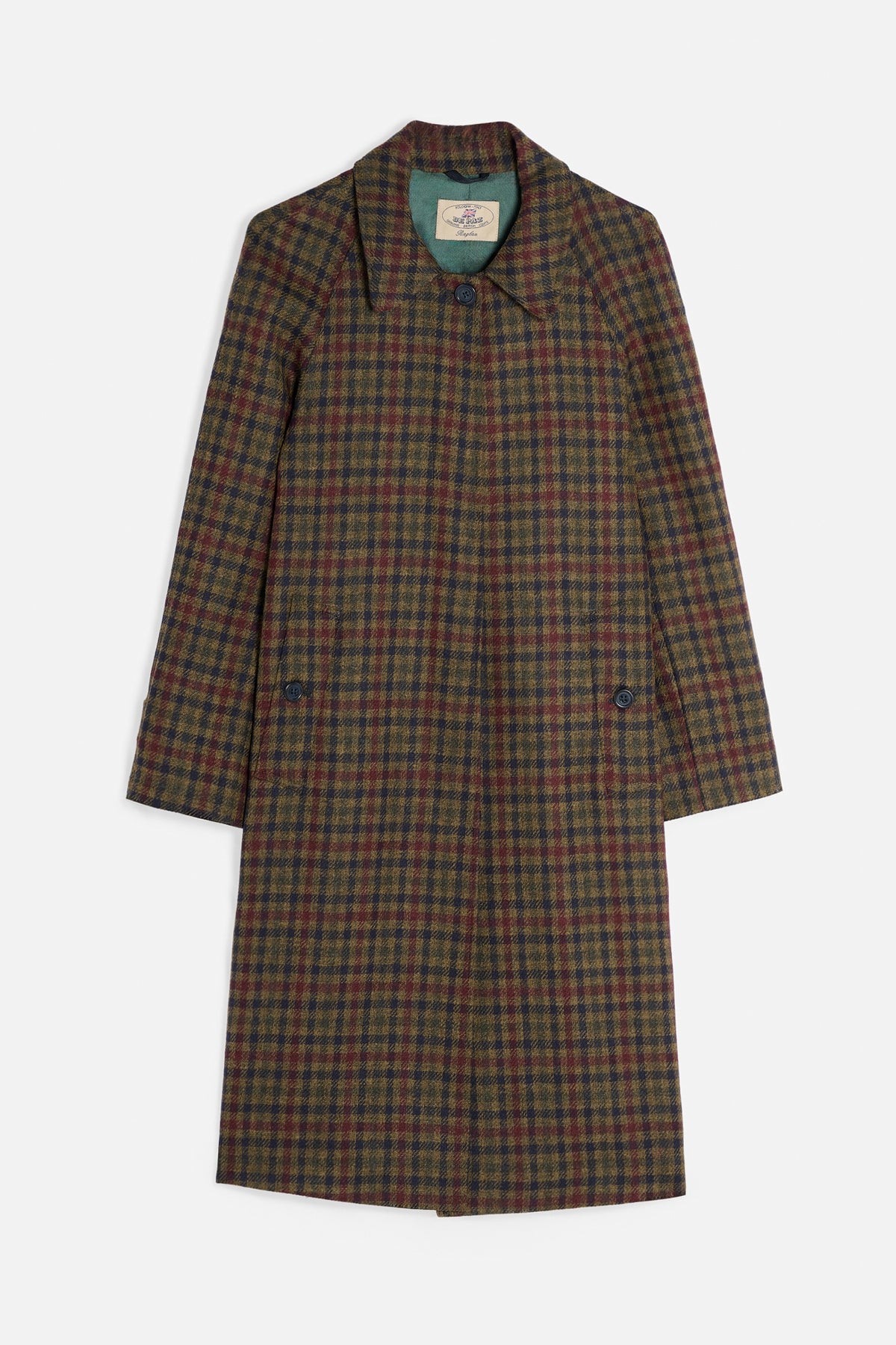 Cappotto Raglan Quadro Fronte Lady De Paz 