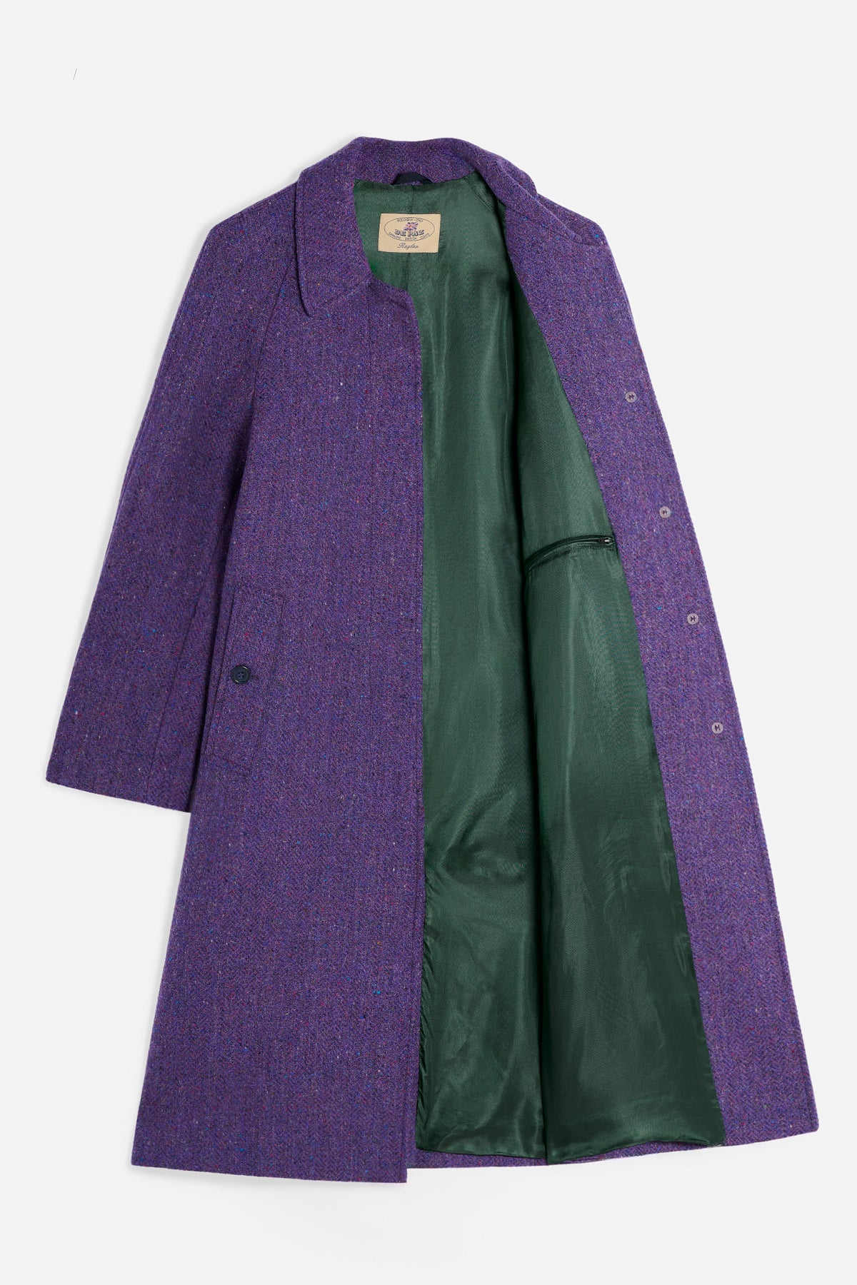 Cappotto Raglan Viola Aperto Lady De Paz 