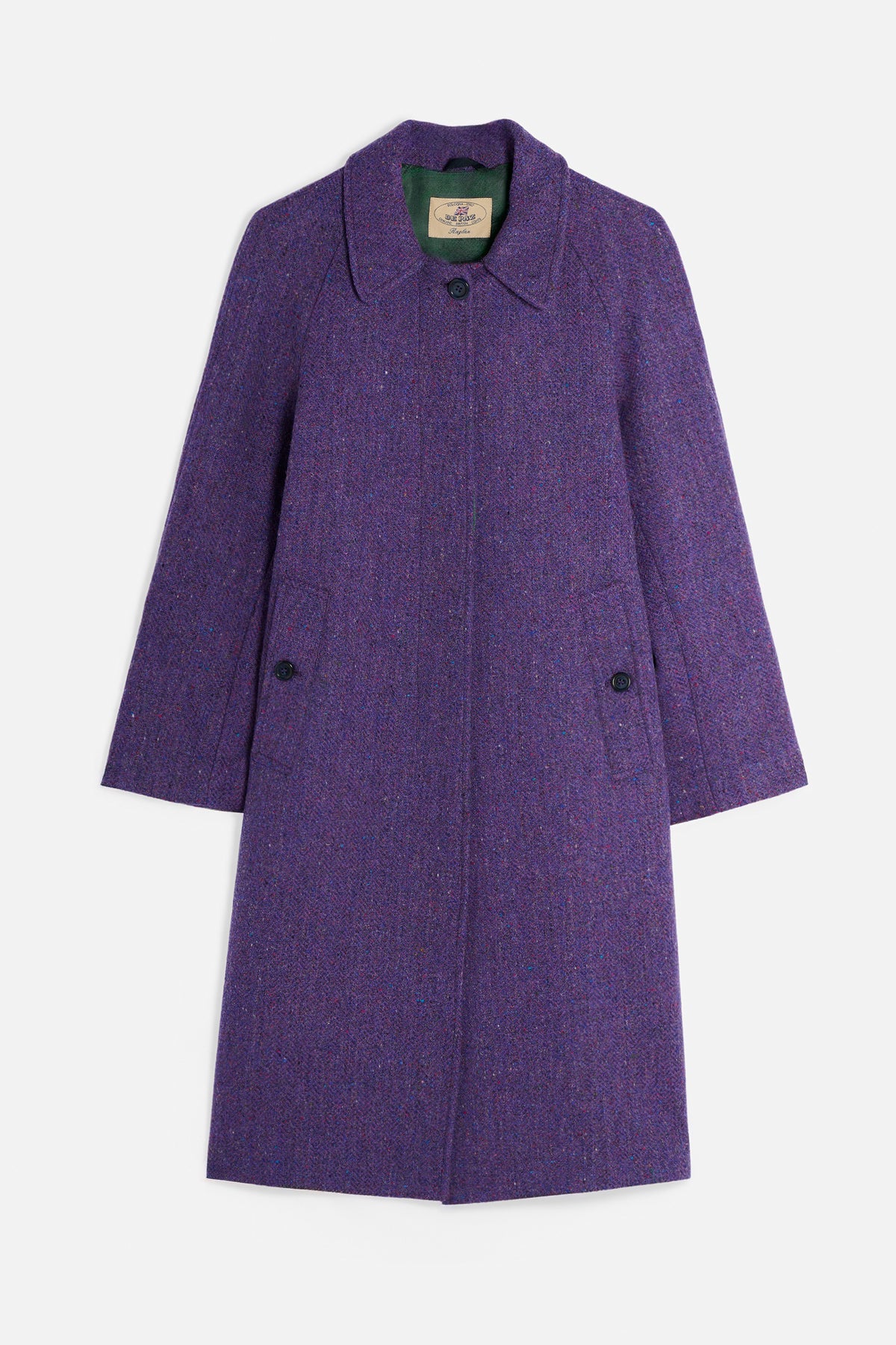 Cappotto Raglan Viola Fronte Lady De Paz 