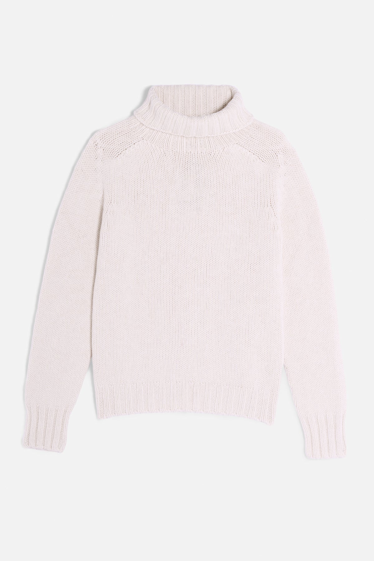 Collo alto lambswool bianco Lady De Paz