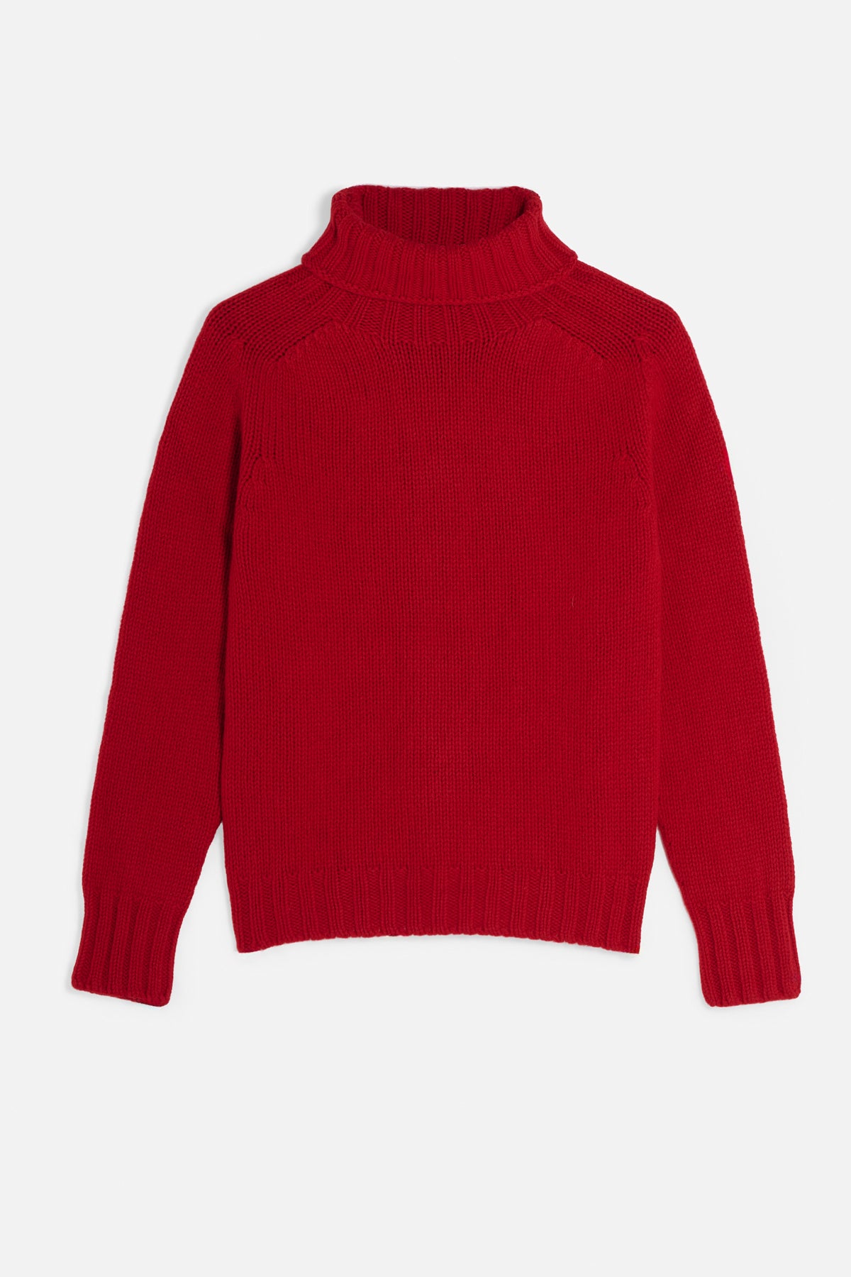 Collo alto lambswool rosso Lady De Paz