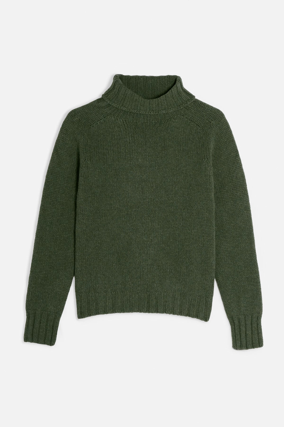 Collo alto lambswool verde Lady De Paz