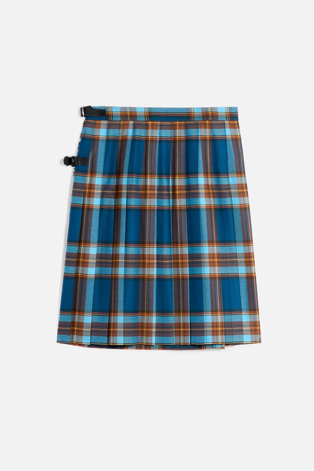 Kilt corto lana ottanio retro Lady De Paz