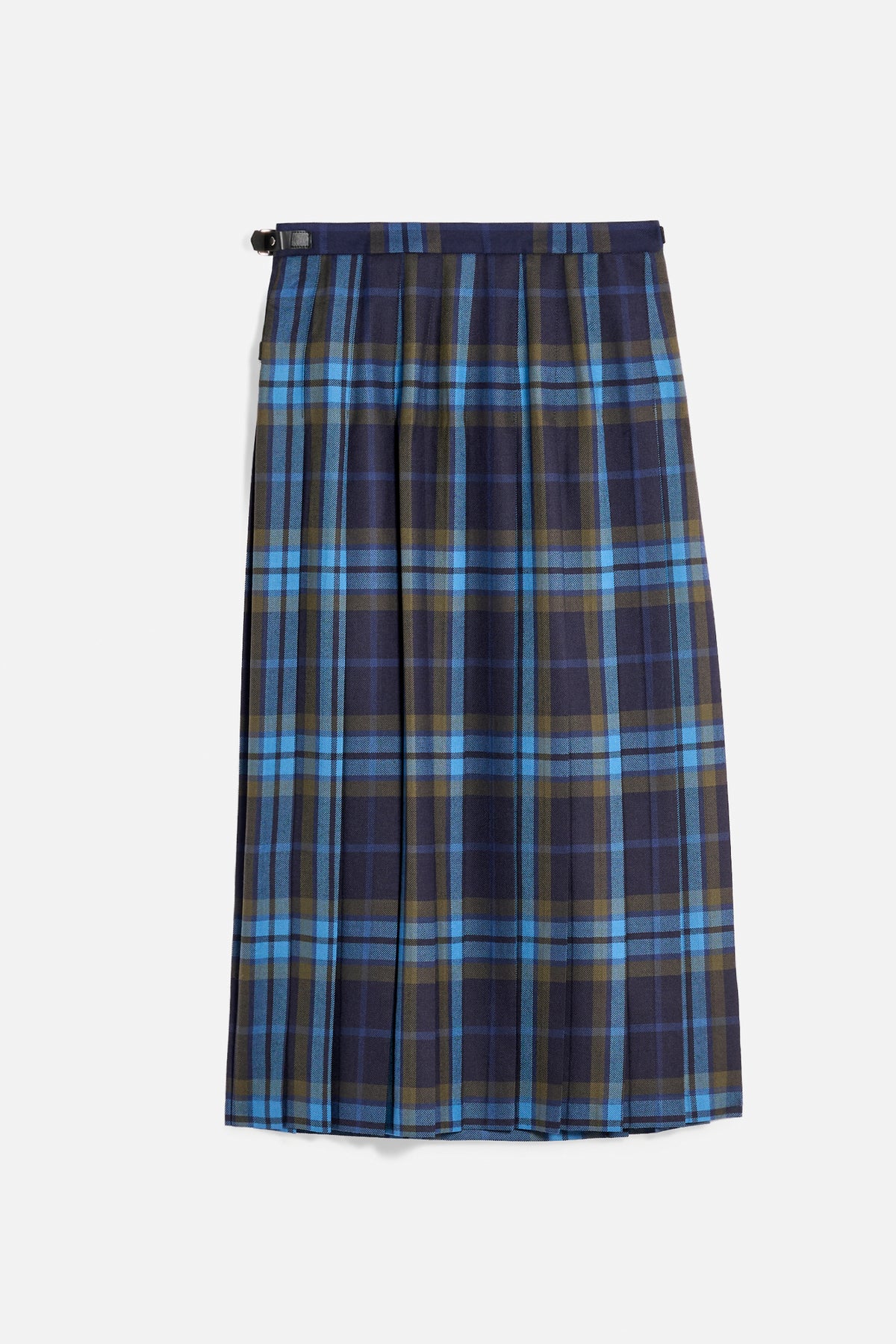 Kilt lungo lana blu retro Lady De Paz