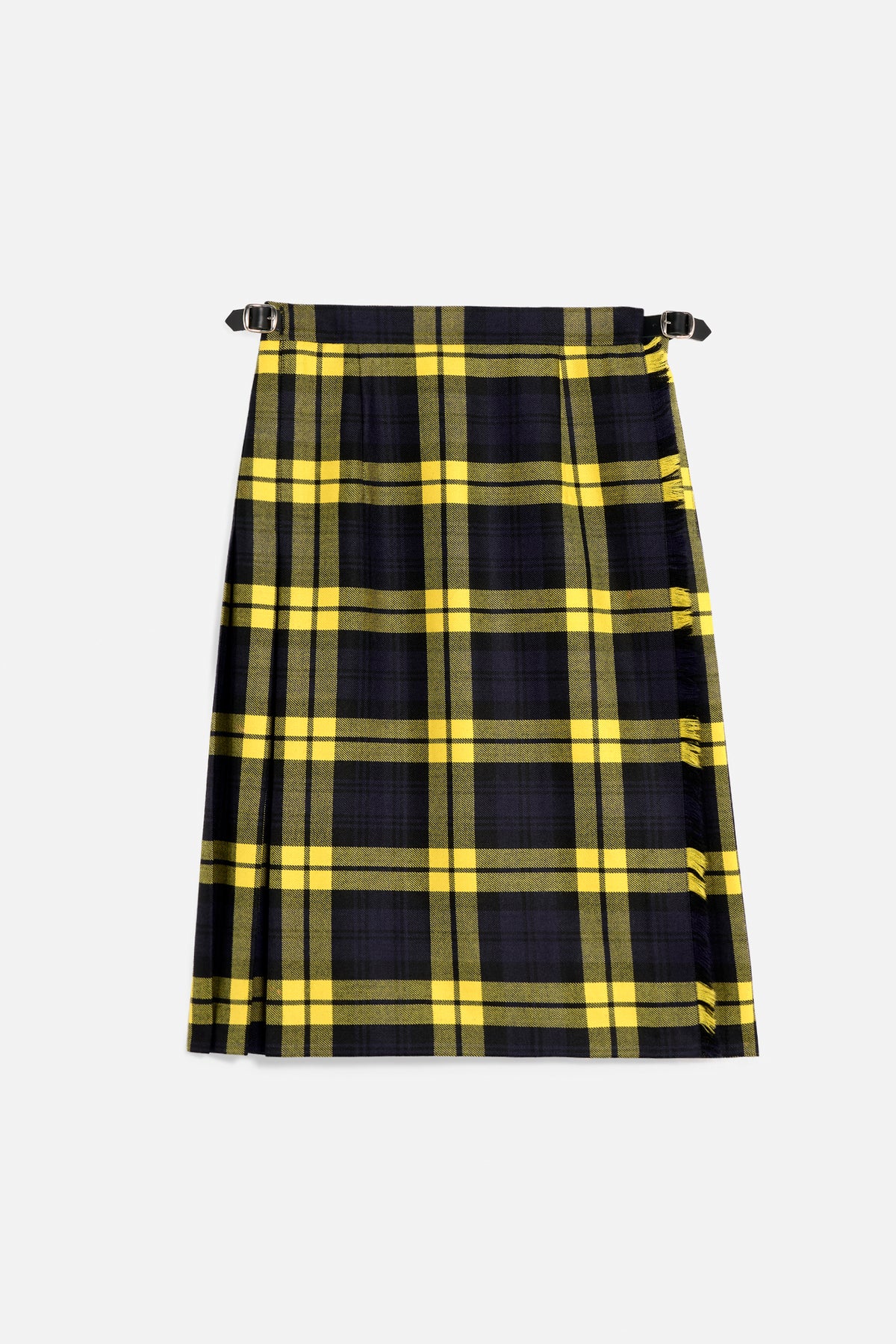 Kilt Midi Lana Tartan Giallo Blu Lady De Paz