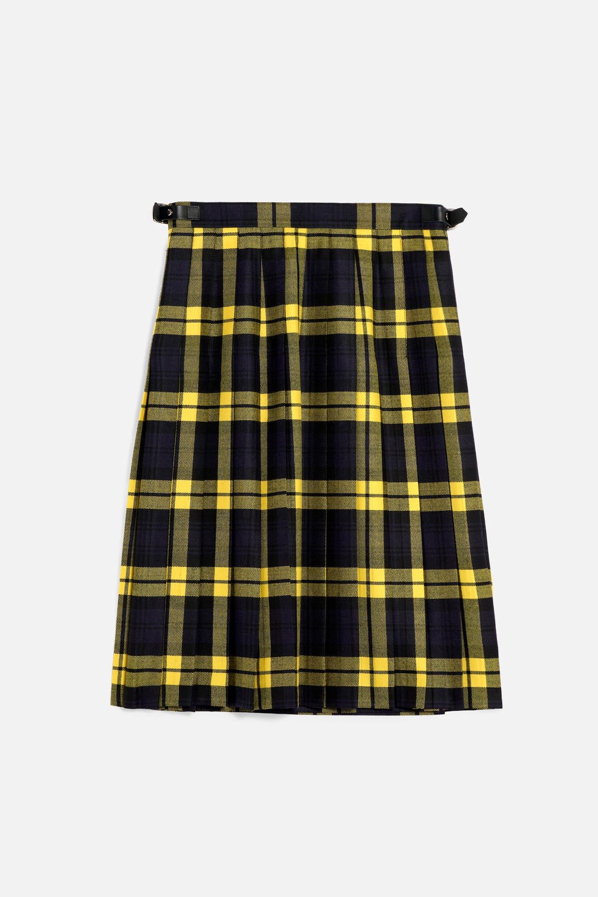 Kilt Midi Lana Tartan Giallo Blu Lady De Paz