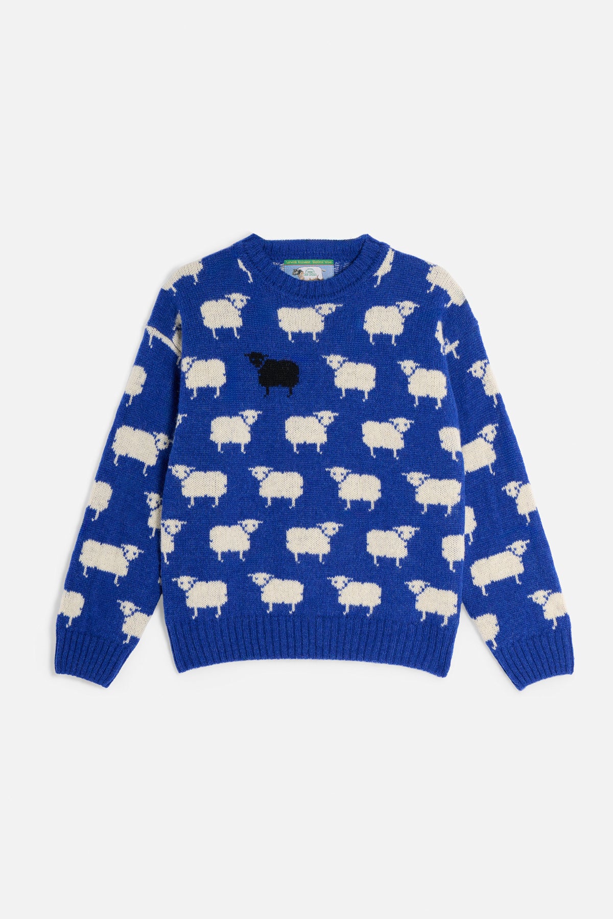Maglione donna blu in pura lana Shetland Lady De Paz