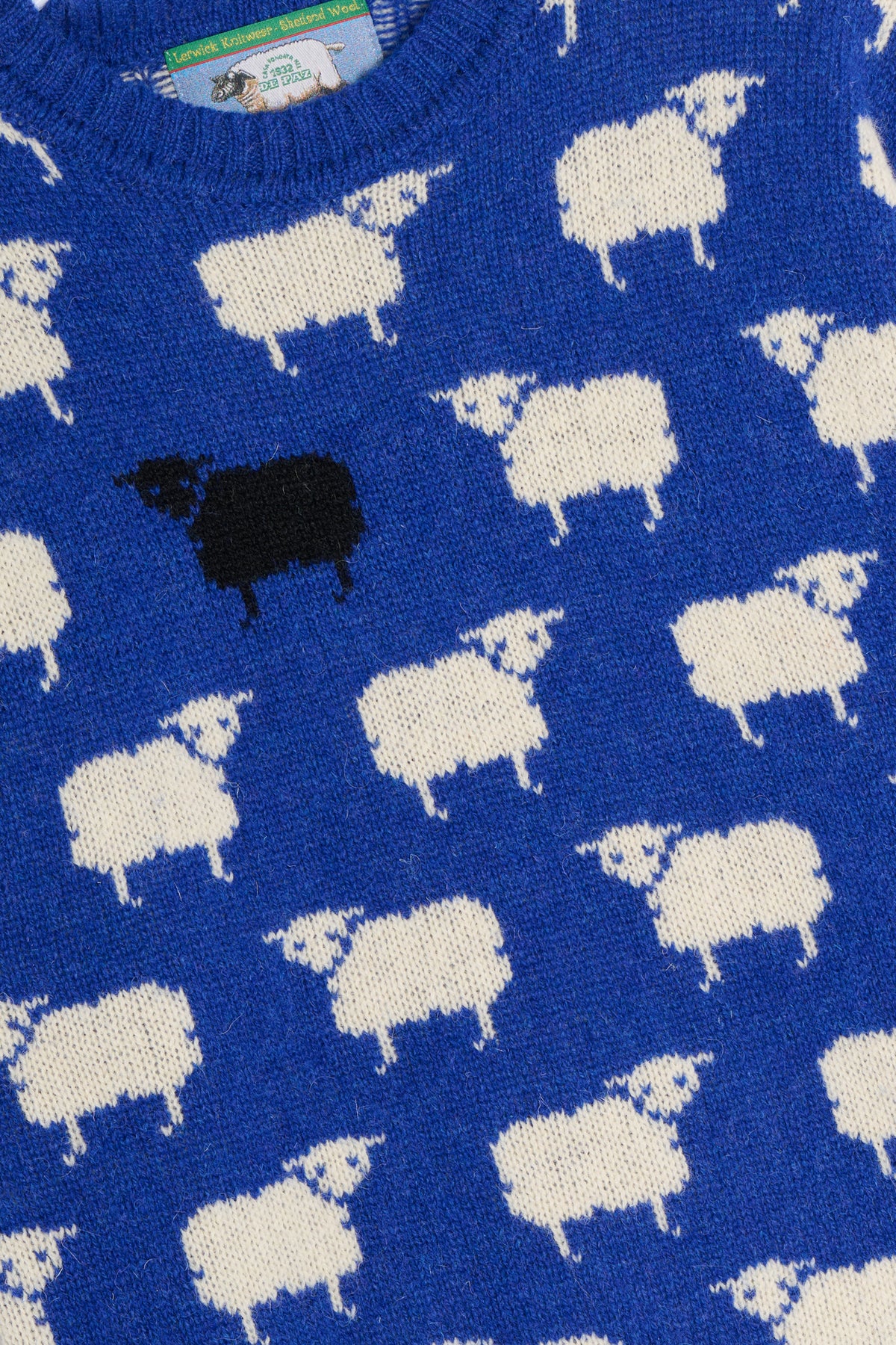 Dettaglio filato lana Shetland scozzese maglione Lady De Paz