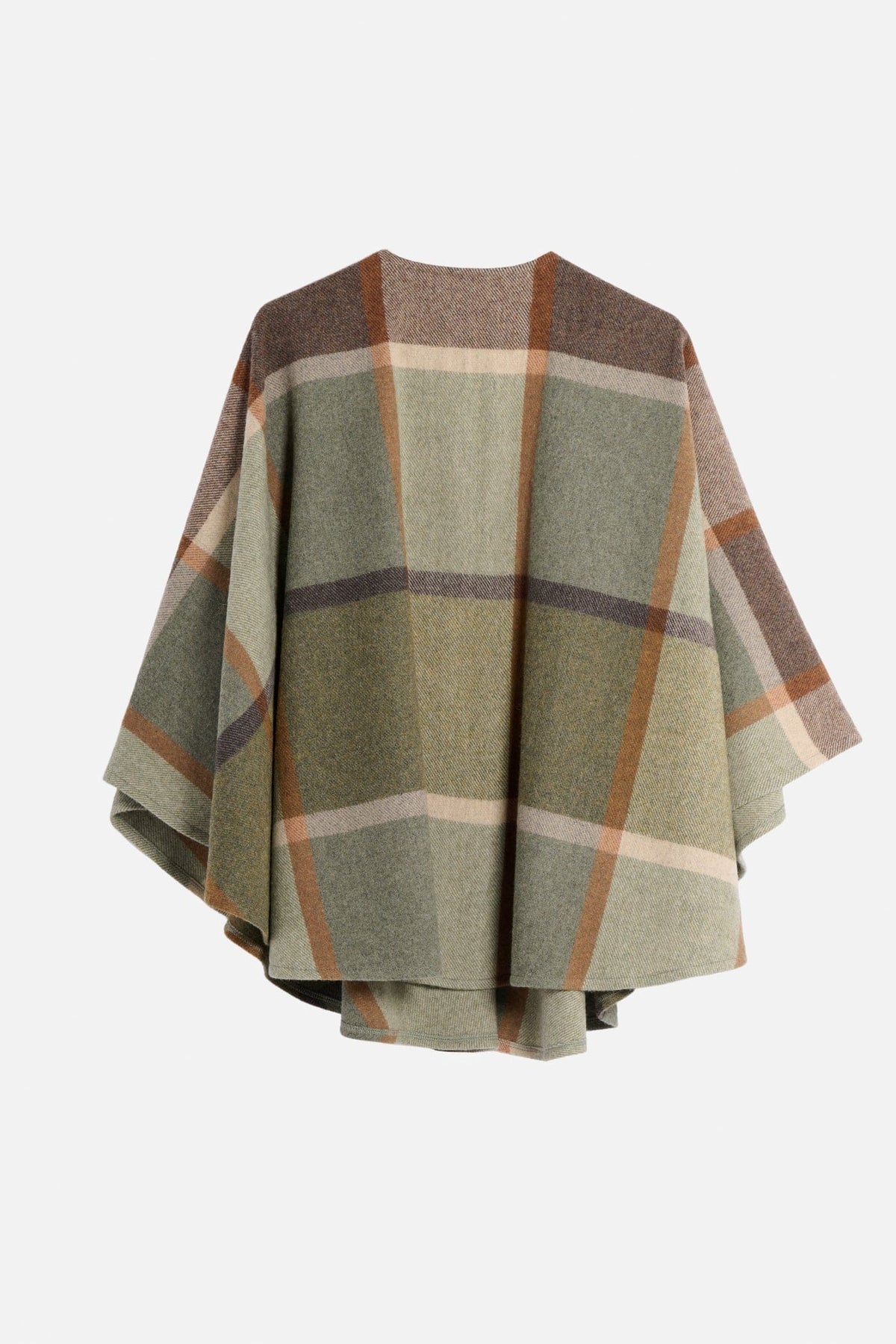 Mantella Lambswool Retro Marrone Verde Lady De Paz