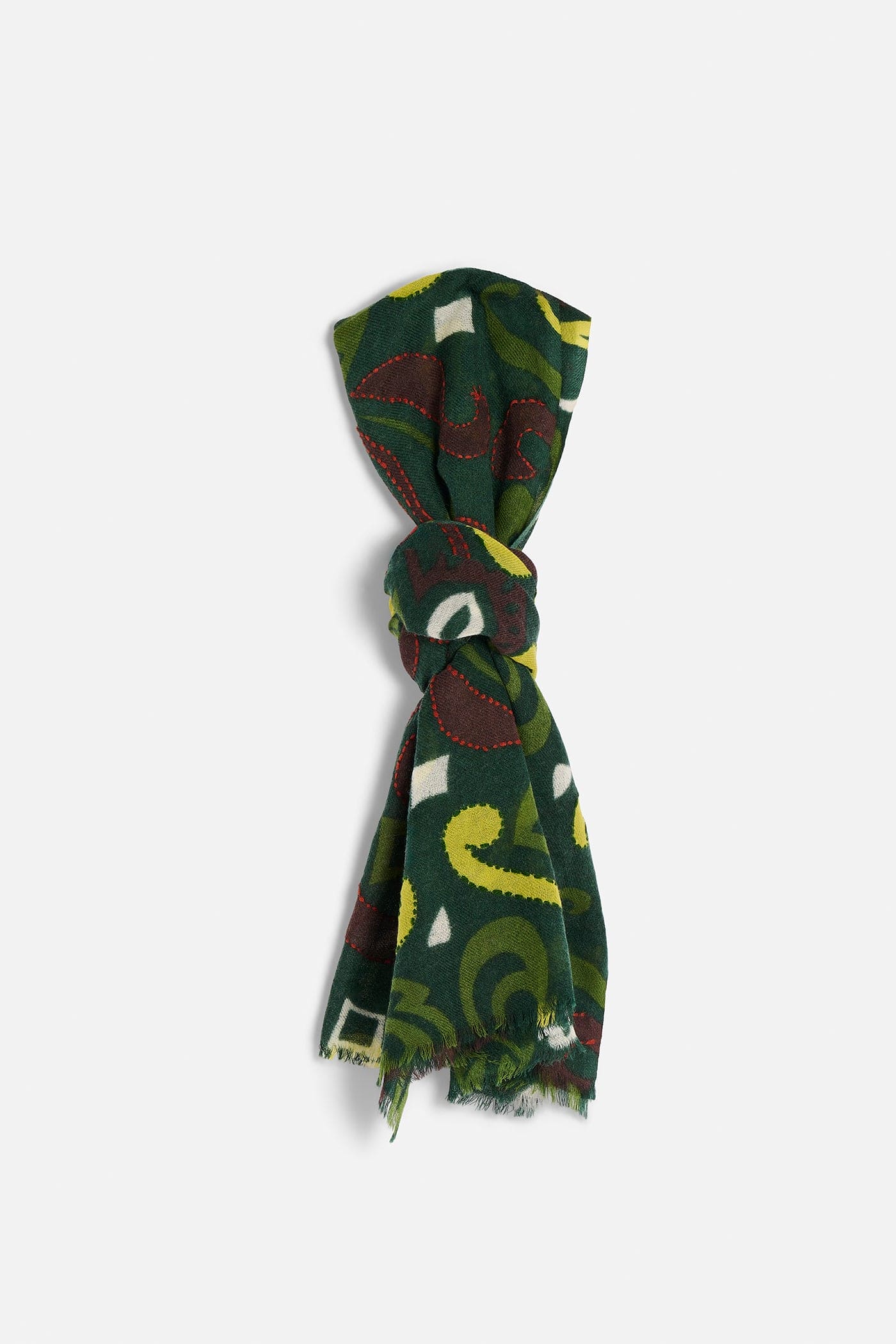 Sciarpa Lana Ricamata