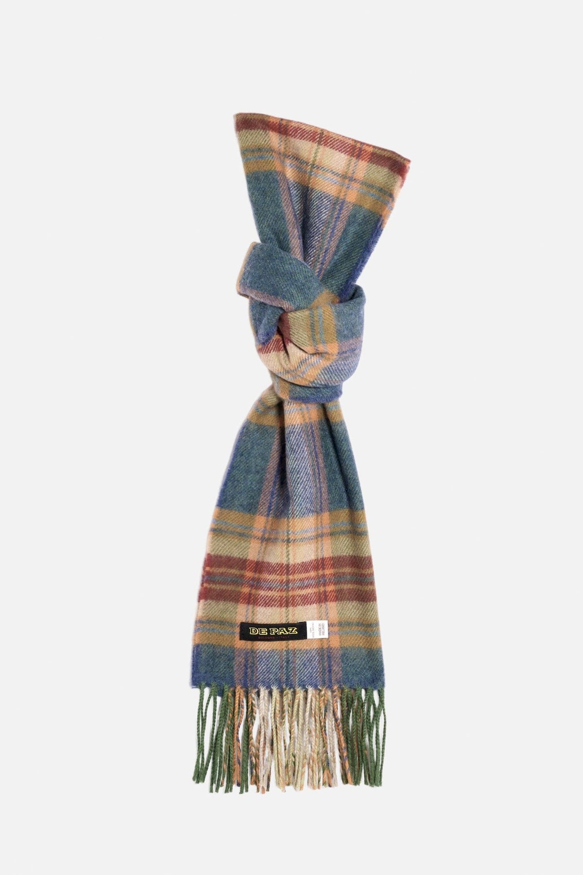 Sciarpa lambswool Beige Azzurro Lady De Paz
