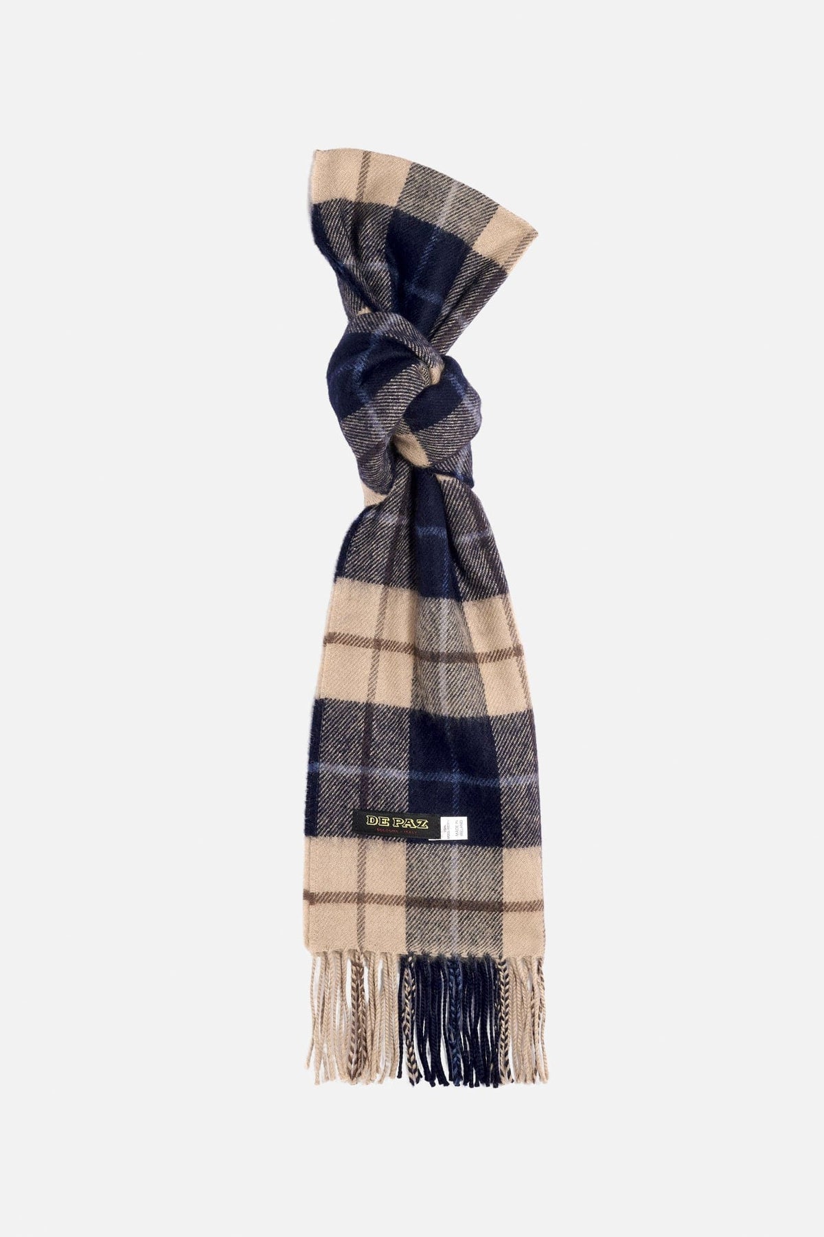 Sciarpa lambswool Blu Beige Lady De Paz